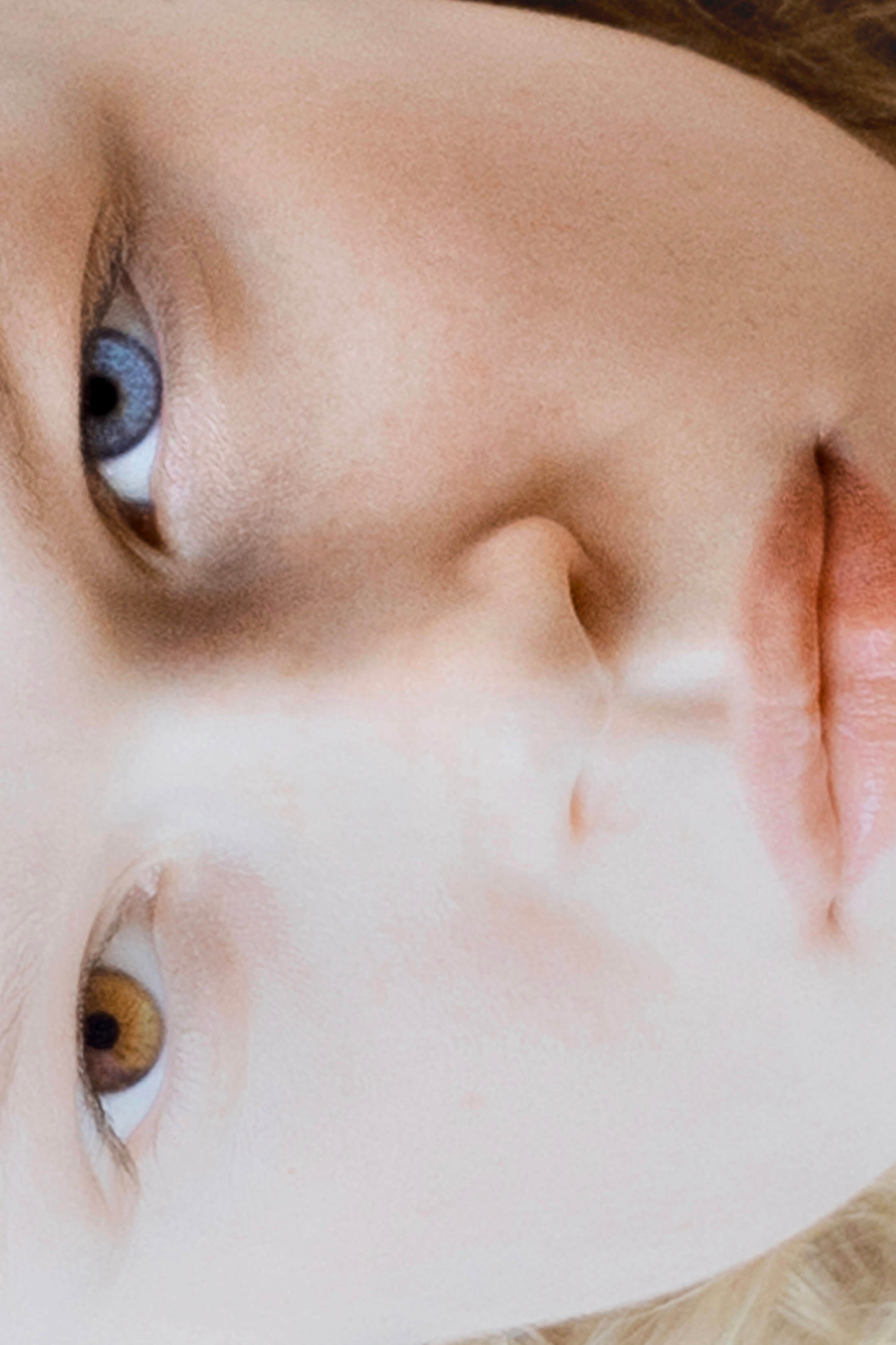 gros plan visage yeux verons